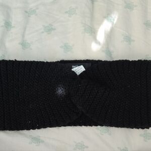 Black Knit Twist Headband